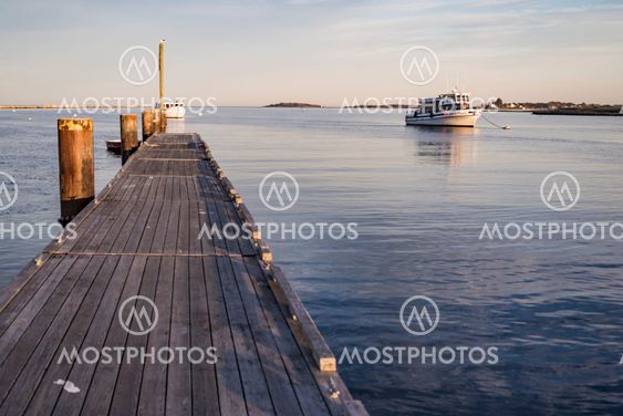 Boat on the oceanic coast