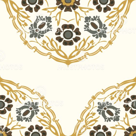Colorful round floral border corner abstract background vector