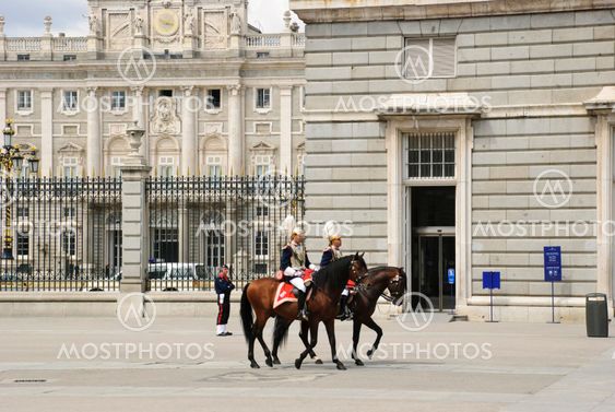 Guards at Palacio Real, Madrid, Spain