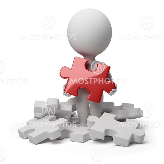 3d small people - found puzzle