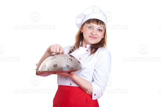 attractive woman cooking