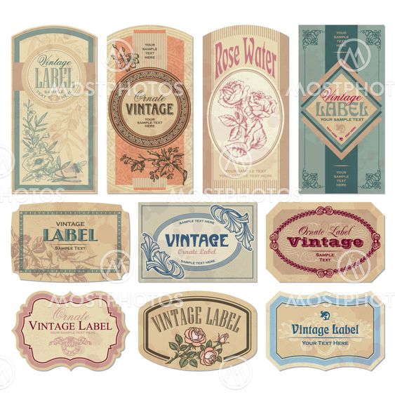 vintage labels set (vector)