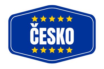 Czech Repuplic symbol icon with the European flag