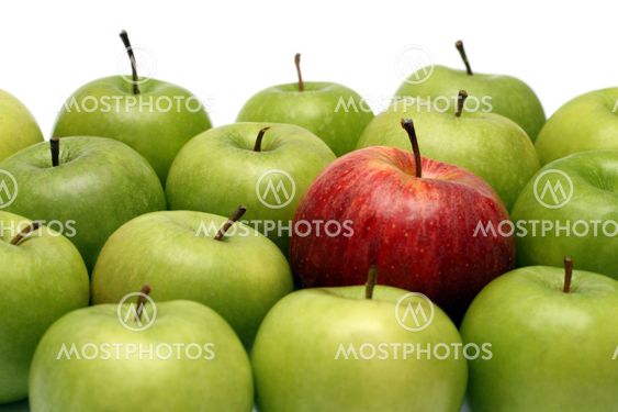 different concepts with apples