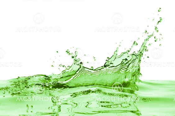 green liquid splash
