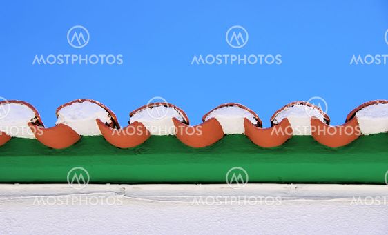 Traditional painting eaves, Alentejo region, Portugal
