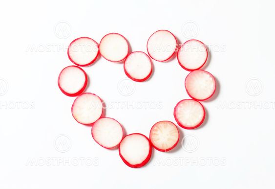 Thinly sliced radish