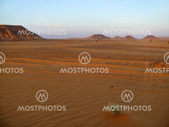 Mountains in the Sahara desert.