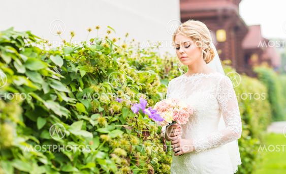Beautiful bride outdoors
