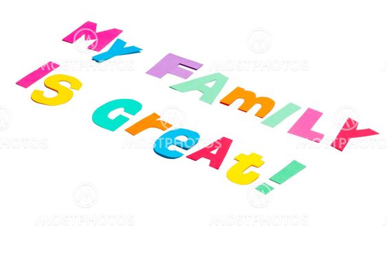 My family is great - white background