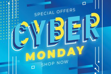 Flat deisgn cyber monday concept