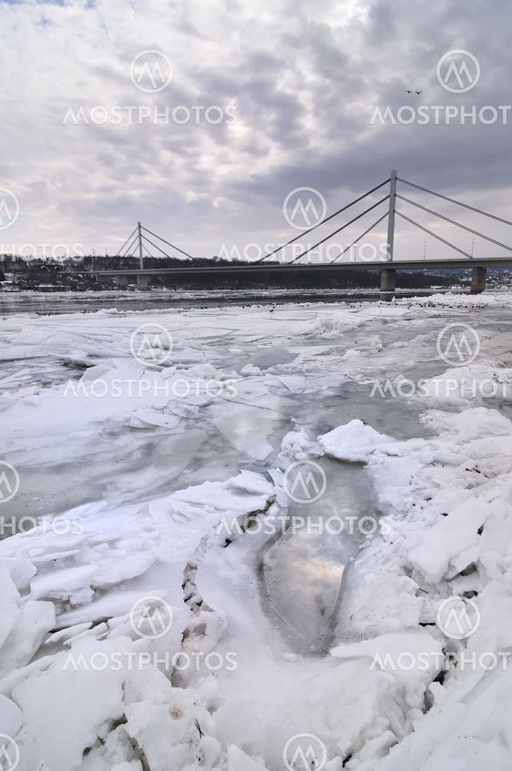 Ice on river