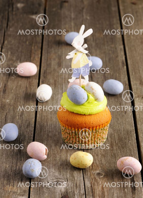 Påske hjemmelavede cupcake