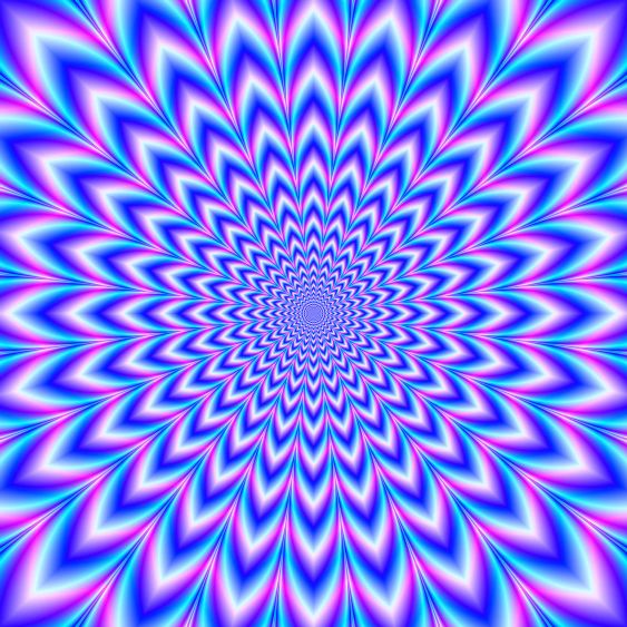 24 Pointed Pulse in Blue White Pink and Violet