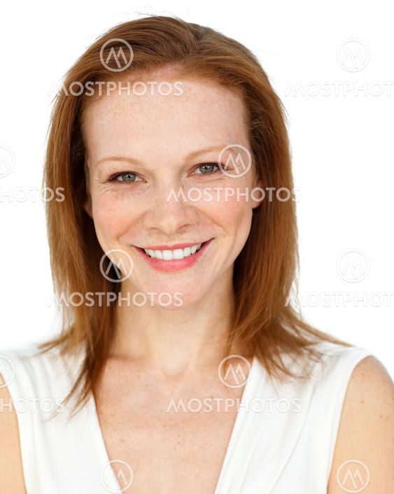 Smiling assertive businesswoman