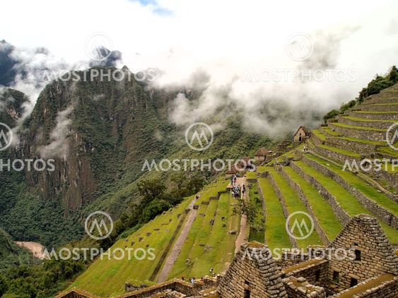Residential and the field section of Machu Picchu