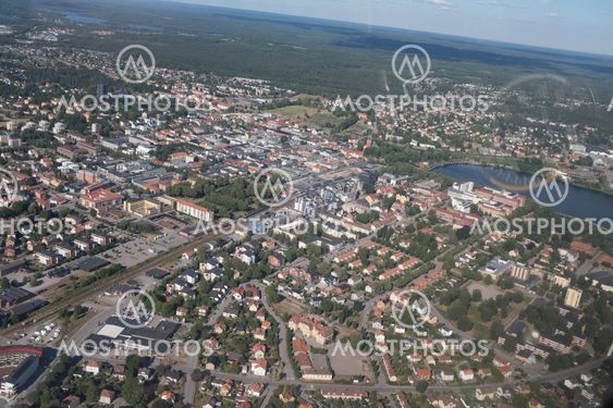 Aerial view of Växjö.