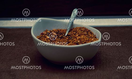 Pepper and spoon in restaurant