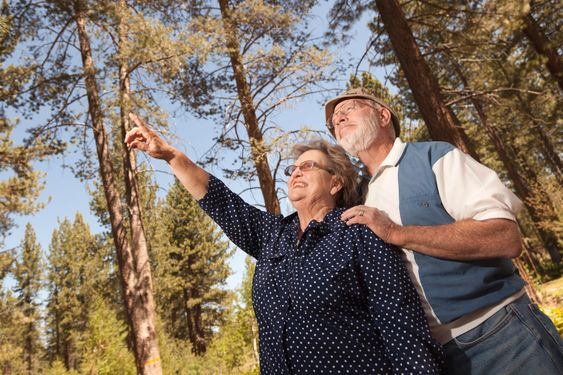 Loving Senior Couple Enjoying the Outdoors