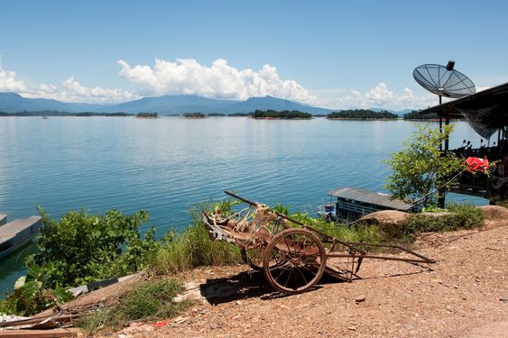 Nam Ngum reservoir in Laos