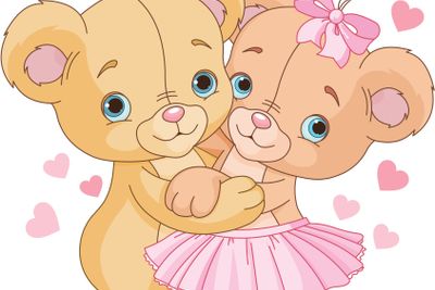 Teddy bears in love