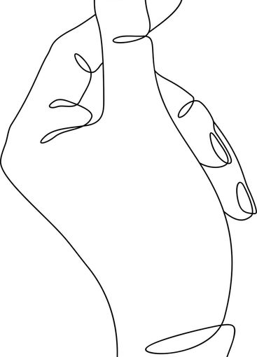 One continuous Valentine single drawing line art doodle...