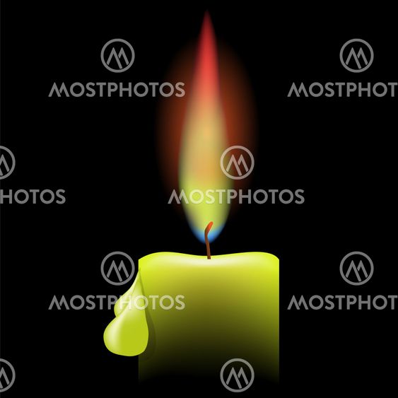 Burning Single Candle
