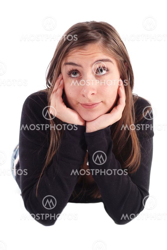 girl with head on hands