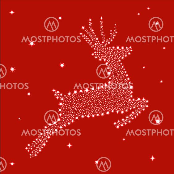 Christmas stars in reindeer shape