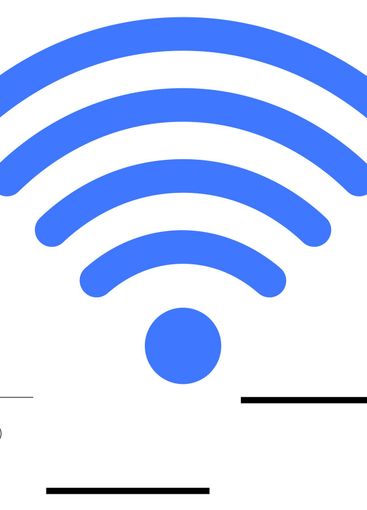 Blue wireless Signal with Industrial Robotic Arm and...