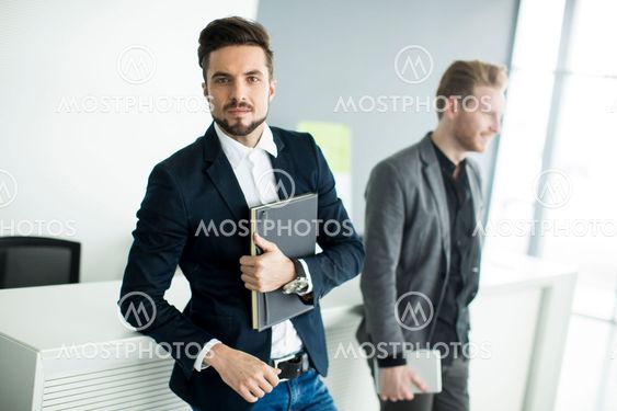 Young men in the office