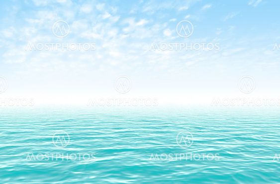 Beautiful seascape with blue sky and cloud background