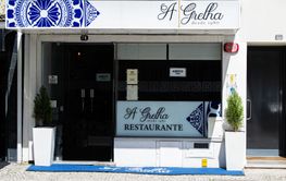 A restaurant A Grelha exterior view in Fatima, Portugal...