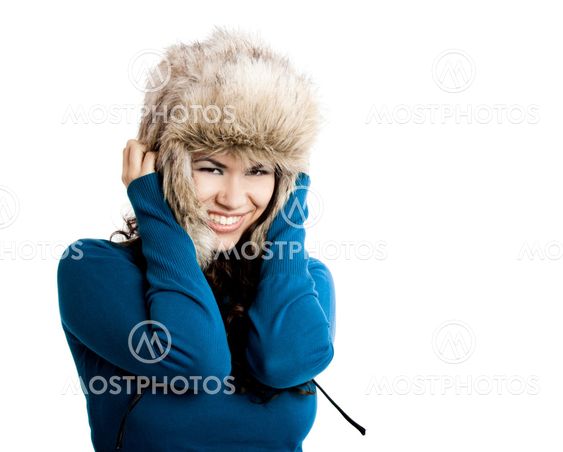 Girl with a fur hat