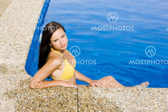 woman in swimming pool