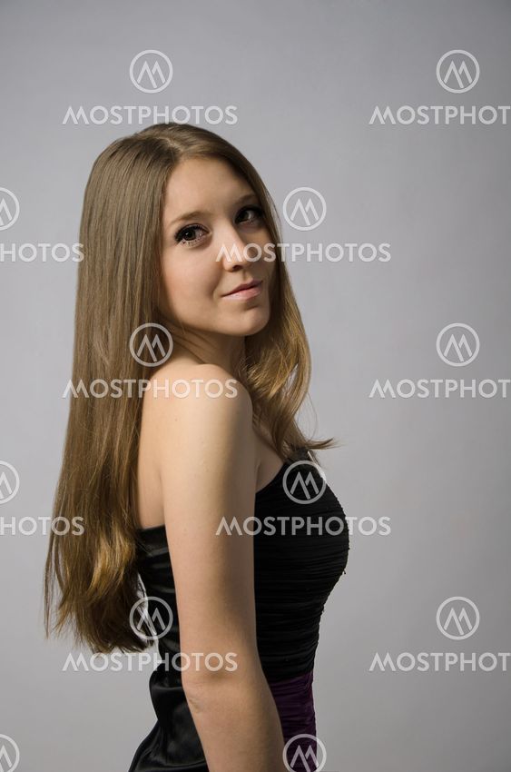 Woman in evening dress