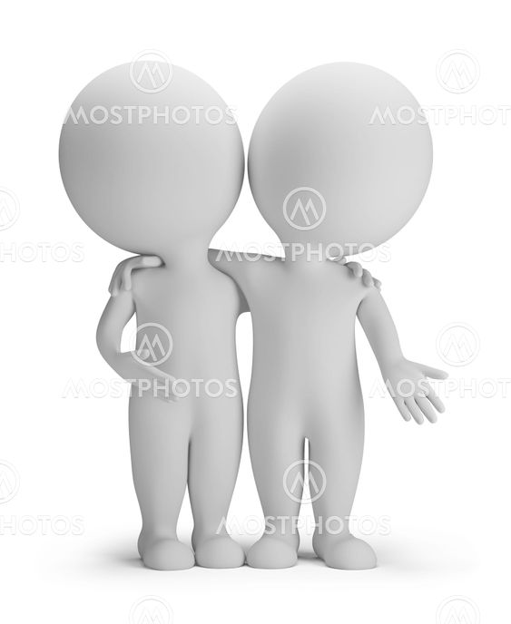 3d small people - friends