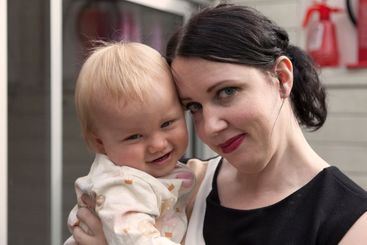 mother and her one year old son