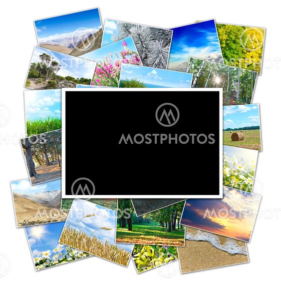 Frame for a photo on the background picture of the nature of the