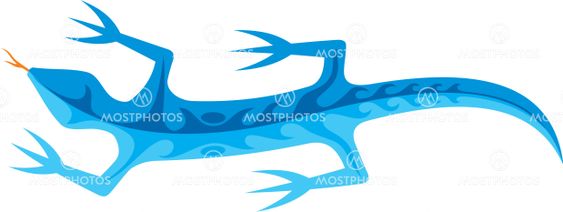 Tribal Lizard Blue