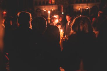 Greek Orthodox Christian Easter ceremony procession,...