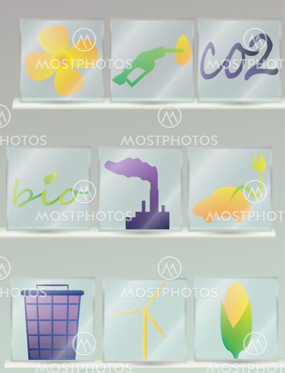 bio icons set