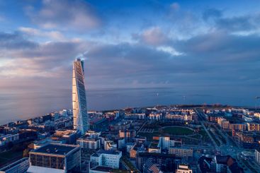 Turning Torso skyscraper in Malmo, Sweden