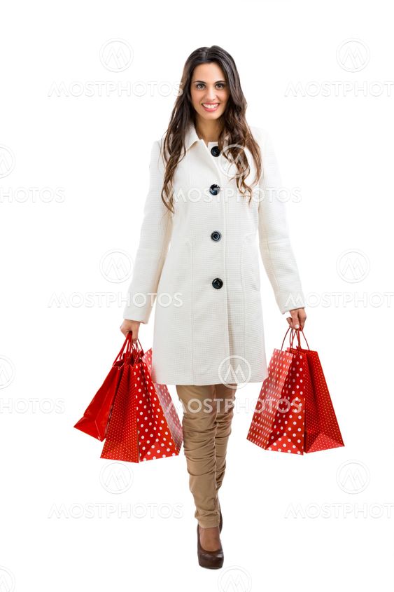 Beautiful woman with shopping bags