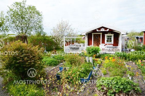 Red summer cottage