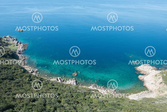Turquoise sea of Corsica, France