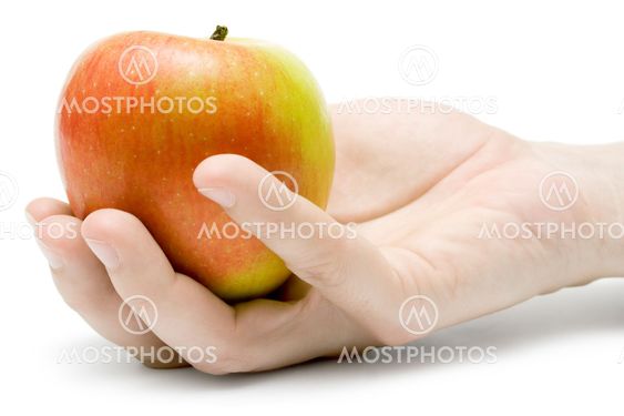 Holding an Apple