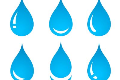water drop set icons