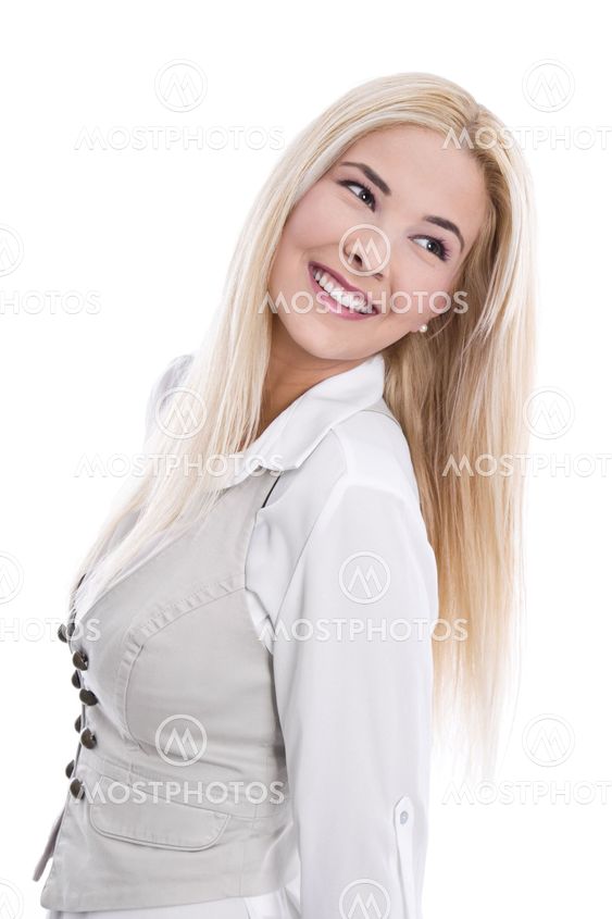 Blondes mädchen von hinten