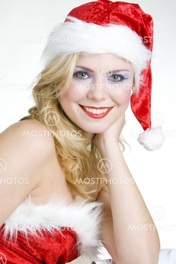 woman's portrait - Santa Claus
